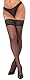 Cottelli Legwear Damen Halterlose Strümpfe, Schwarz, 5