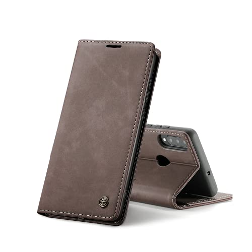 Chocoyi Compatible Funda Huawei P30 Lite Flip Leather Edition,magnético, función de Soporte y Ranuras para Tarjetas-marrón Cover