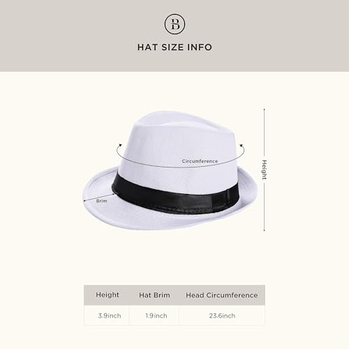 Image of BABEYOND 1920s Mens Gangster Vest Costume Accessories Set Fedora Hat