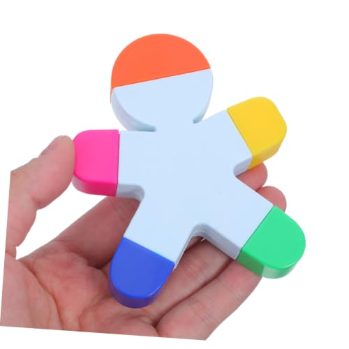 ERINGOGO Highlighter Marker Pen Lightweight Design 3pcs in 1 Human Shaped with Plastic Body for Efficient Line Highlighting Cute Cartoon Figure Style for Journaling and Marking Documents - Image 4