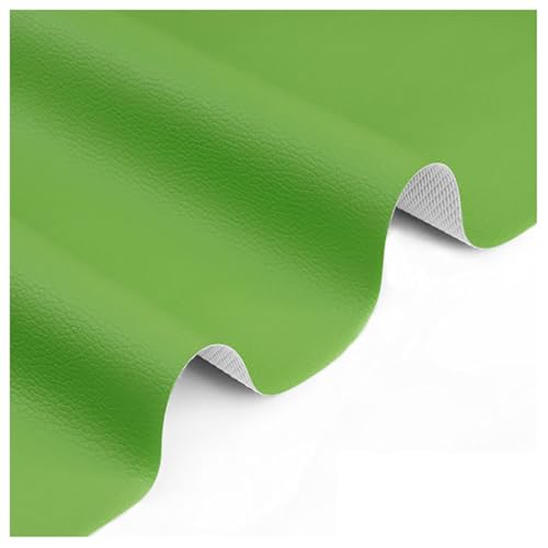 Tissu simili cuir vert imperméable 160 cm de large pour tapisserie de canapé au mètre