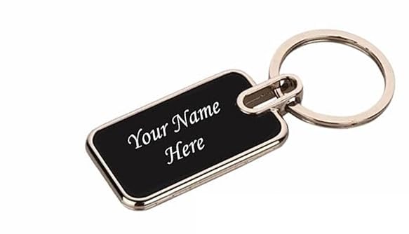 Personalized Key Chain With Name Engraved Metal Keychain In Black Finish (Both Side Laser) Pack of 1-image-28