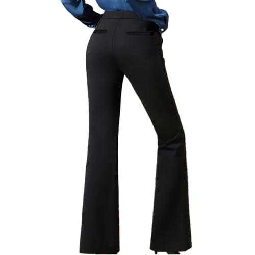 Women Office Flare Dress Pants -Stretchy Comfy - High Waisted Bell Bottom Classic Buinese & Casual