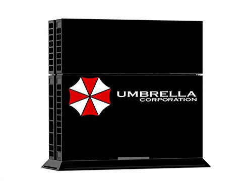 Resident Evil Umbrella Corporation logo Creative Decal Skin Stickers For Sony Playstation 4 PS4 Console + 2 Pcs Stickers For PS4 Controller …