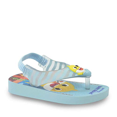 Chinelo Baby Shark, Ipanema Kids, Bebê Unissex, Azul/Amarelo, 20/21