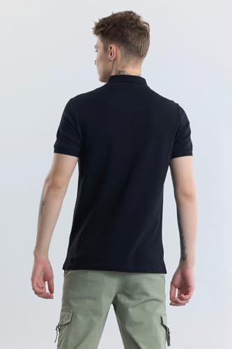 Image of SNITCH Men Polo T-Shirt | Slim Fit Design with Plain Pattern & Polo Collar | 100% Cotton Fabric for Casual Wear, College Wear & Street Style