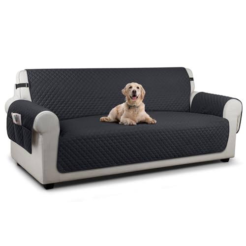 Image of TAOCOCO Sofa Covers 3 Seater,Settee Covers,Sofa Slipcovers,Pet Couch Covers,Non Slip Sofa Covers,Washable Sofa Protectors for Dogs(Black)