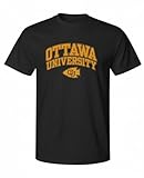 NCAA Officially Licensed Apparel Ottawa University Braves Game Day Collegiate Logo T-Shirt Ottawa03T Black X-Large