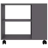 Mesa auxiliar moderna, 70 x 35 x 55 cm, de alto brillo, mesa auxiliar decorativa, gran espacio, tablero de partículas para la familia o el salón