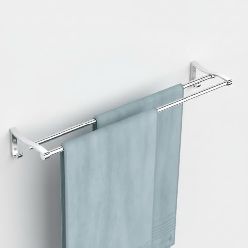 Image of Filox Stainless Steel Towel Rod 24 Inch | Wall Mounted Bathroom Towel Bar | Rust Proof Heavy Duty Towel Holder Rack | Bathroom Accessories for Home, Kitchen & Wash Basin