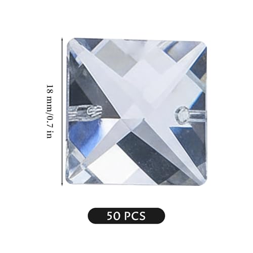 Cuentas de cristal transparente con corte de prisma geométrico para refracción de luz elegante 5