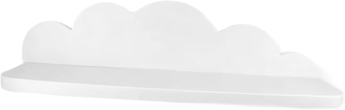 Wall Shelf Shelf Organizer Bookshelf Wooden Display Cloud Shaped Smooth Secure Design Suitable for Kids Bedroom Nursery