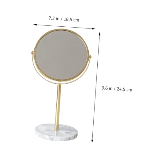 Miroir de maquillage gris et doré VICASKY, miroir de bureau usage domestique