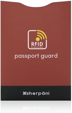 Sherpani RFID Passport Shield, RFID Blocking Travel Passport, Pas...