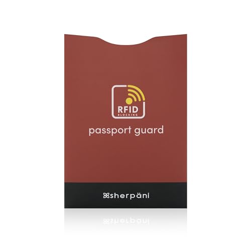 Sherpani RFID Passport Shield, RFID Blocking Travel Passport, Passport Holder Wallet Pocket (Cider)