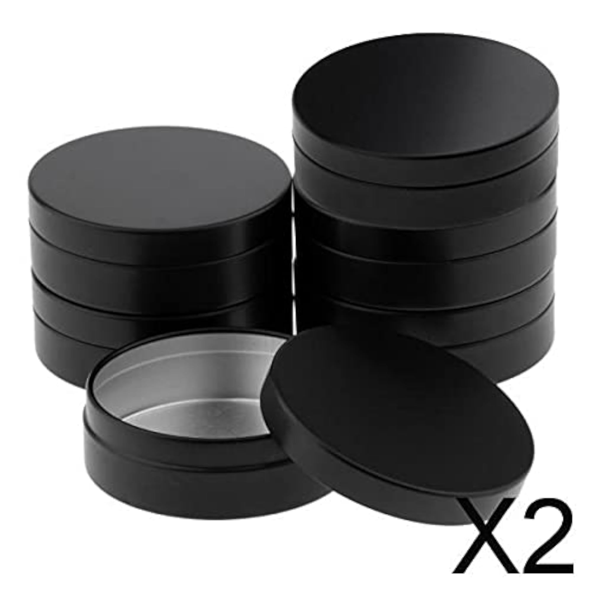 Pink Aluminum Cosmetic Pot Lip Balm Jar Containers, 6 Pieces