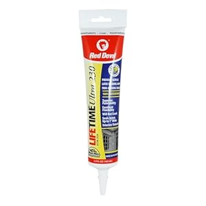 Red Devil 0705 Lifetime Ultra Premium Elastomeric Acrylic Latex Sealant, 5.5 oz., Clear, 1 Pack
