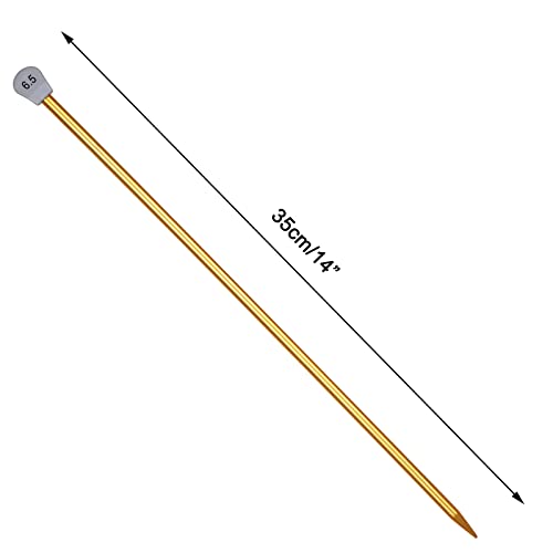 Coopay Knitting Needles 6.5mm UK Size, 35cm Long Metal Pins for Beginners & Professionals - Image 3