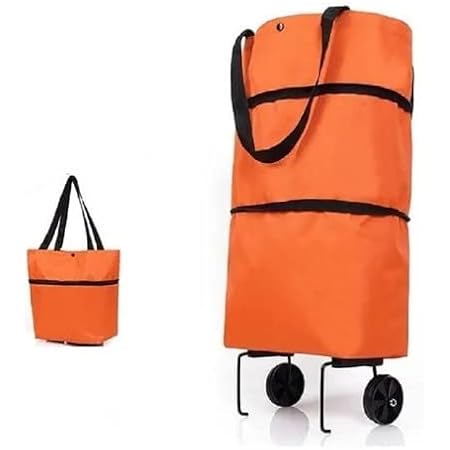 Carrito De Compras Plegable Con Ruedas, Bolsa De Compras Reutilizable