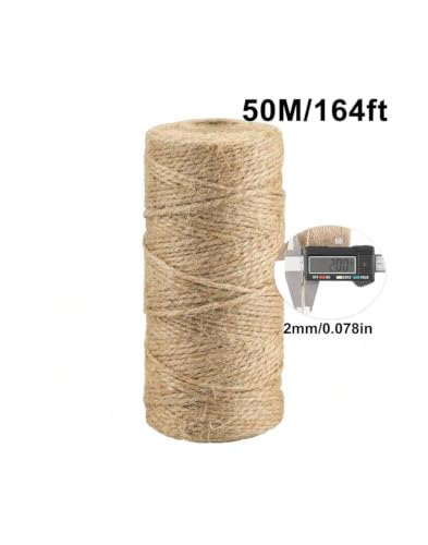 Cuerda de yute natural de 2 mm para decoración del hogar, proyectos rústicos y rascadores 3