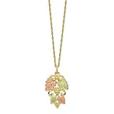 Collar de oro tricolor de 10 quilates y oro negro de 18 pulgadas Roy Rose Jewelry