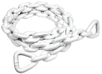 SEACHOICE Anchor Lead Chain, White PVC Coated Marine Chains (Size: 3/8