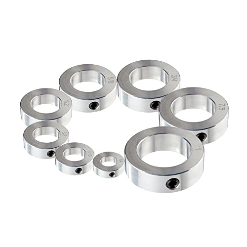 azssmuk 5834 bore solid steel style zinc plated set screw shaft collars for lawn tractorgarage doors