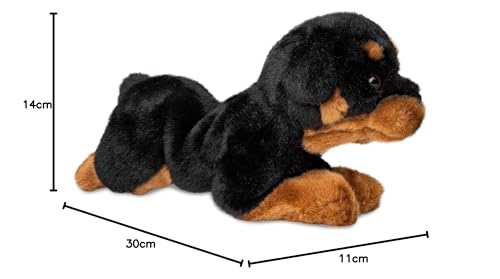 Uni-Toys - Rottweiler, liegend - 30 cm (Länge) - Plüsch-Hund - Plüschtier, Kuscheltier