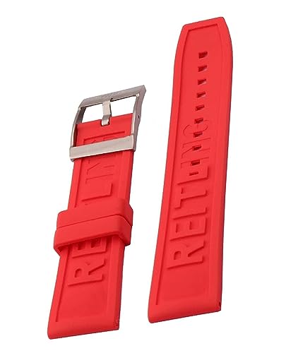 Bracelet de montre pour homme et femme 24mm rouge remplace l'original