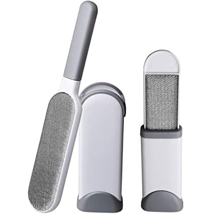 ZURU BUNCH® Pet Hair Remover – Self Clean Dog Hair Remover for Couch, Clothes, Carpet, Car – Includes Travel Size Brush and Cleaning Base – Double Sided Portable Lint Remover (Grey) (B09MRTTHPL) Amazon Price History, Amazon Price Tracker