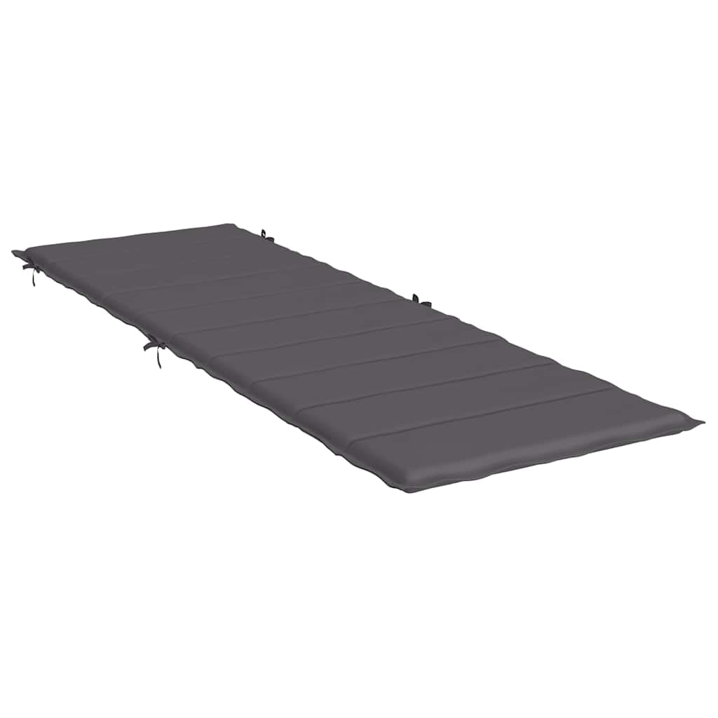 vidaXL Cuscino per Lettino Prendisole Elegante Resistente Arredi Tessili per Esterni Sdraio Decorativo Antracite 186x58x4 cm in Tessuto Oxford