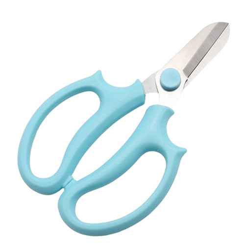 Tijeras florales azules para podar tallos de flores miniatura 1