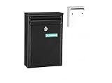 Negro. Arregui E-5754 Buzon Exterior Metálico de Acero, Negro, S