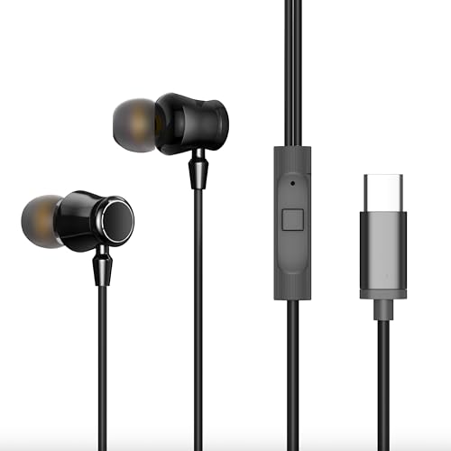 Image of Oasis' Type-C Wired Earphones with HD Mic, Deep Bass & Volume Control- Black