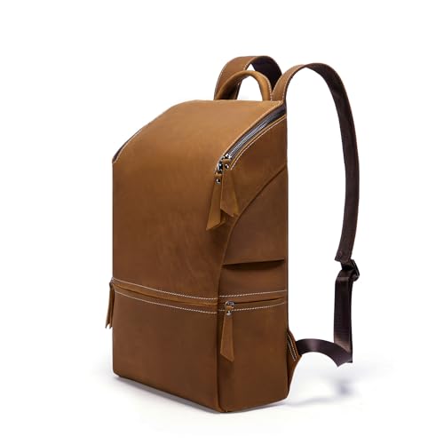 Genuine Leather laptop backpack suitable for both male and female work, lightweight backpack, waterproof leisure travel2