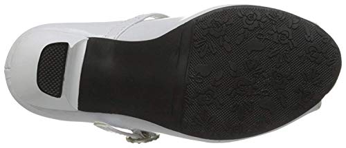 Swea Pea & Lilli Girl's Peep Toe Dress Shoe with Satin Flowers4