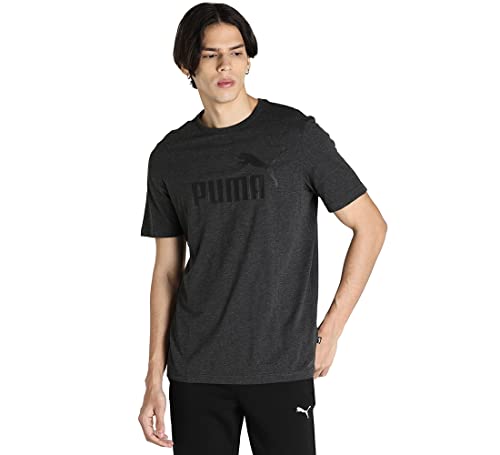 PUMA ESS Heather tee Camiseta, Hombre, Dark Gray Heather, L