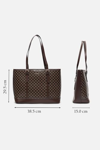 Image of Allen Solly Women's Oversized Tote & Travel Handbag | Vegan Leather | Multiple Pockets | Secure Zip Closure | Casual Outings