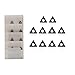Industrial Grade 10PCS Round Alloy Insert Collection R Angle C Angle Blade Set for Mini Chamfering Machine Metal Deburring Tool for Copper Aluminum Steel(C angle)