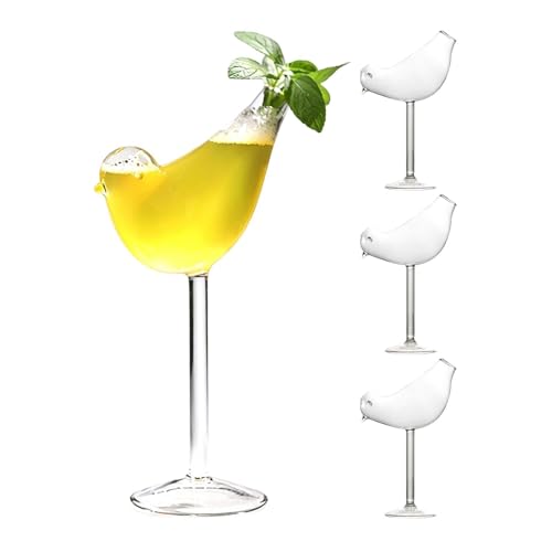 Vasos de cóctel de cristal transparente con base alta reforzada juego de 4 2