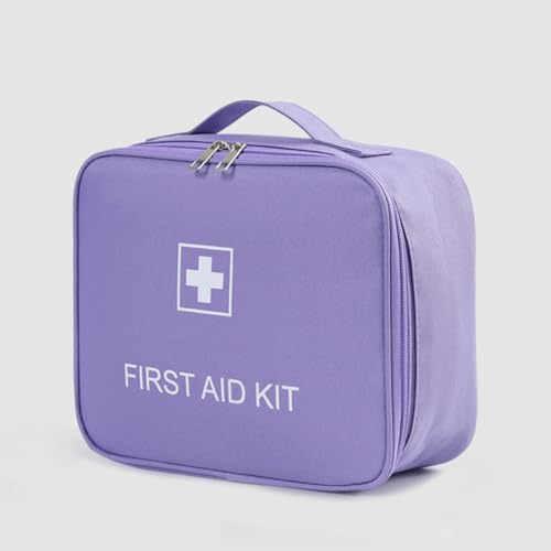 Image of First Aid Bag - Travel Medicine Bag Organizer - Empty Medical Supplies Organizer Bag Portable Travel Medicine Pouch for Home Office Kitchen Traveling Hiking Cycling Work