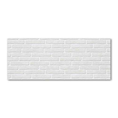 Fond de hotte en verre de sécurité trempé 125x50cm blanc brique splashback Tulup