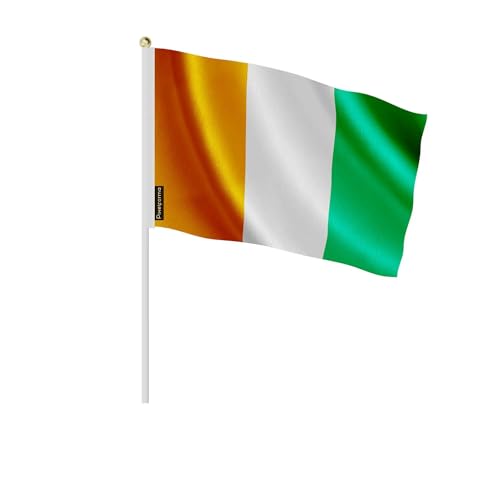 Drapeau Côte d'Ivoire 14x21cm aux finitions soignées pour réception officielle