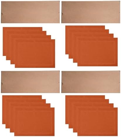 D'Moksha Homes Christmas Placemats 14 X 19 Inch, 100% Pure Linen Classic Hemstitch Cloth Placemats/Dinner Mats/Dining Table Mat, Machine Washable- Thanksgiving, Xmas Placemats (Set Of 4) Sage Green