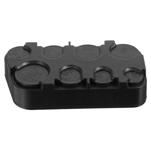 Alipis Portamonedas de Plástico Negro Compartimentos Separados para Dólares y Euros, Organizador Portátil para Monedas de Escritorio y Vehículo, Caja Reutilizable para Almacenamiento