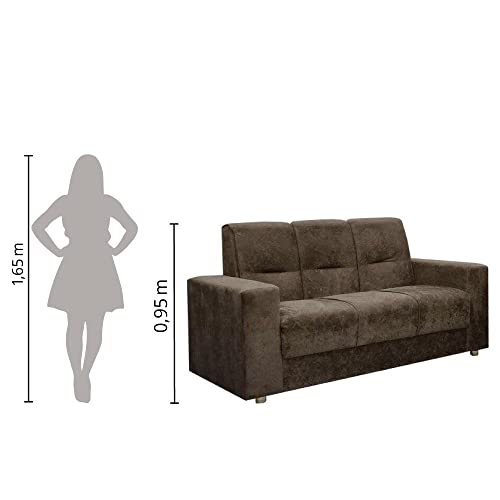 Sofá 2 e 3 Lugares Turin Suede Flash Estofados