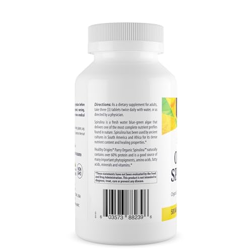 Healthy Origins Organic Spirulina Tablets