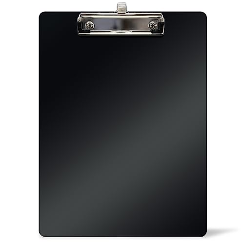 WAYTEX 931490 Porte Bloc A4 à Pince avec porte stylo Planchette plastique rigide– 22,5x31,5 cm - Noir