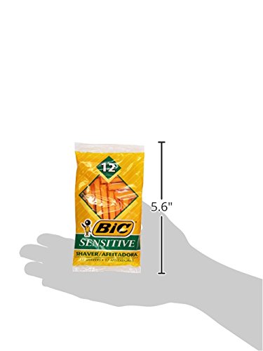 BIC Single Blade Razor, Sensitive, 12 ct