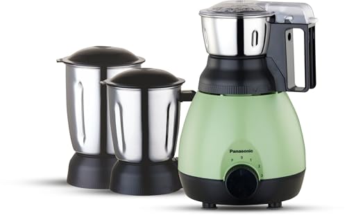 Image of Panasonic Mixer Grinder For Kitchen MX-GN5003 TRIMAX Series Powerful 750W |3 Jars Stainless Steel Multipurpose Chutney-Mill-& Blender Jars| Warranty 2 Years on Product & 5 Years on Motor (Green)